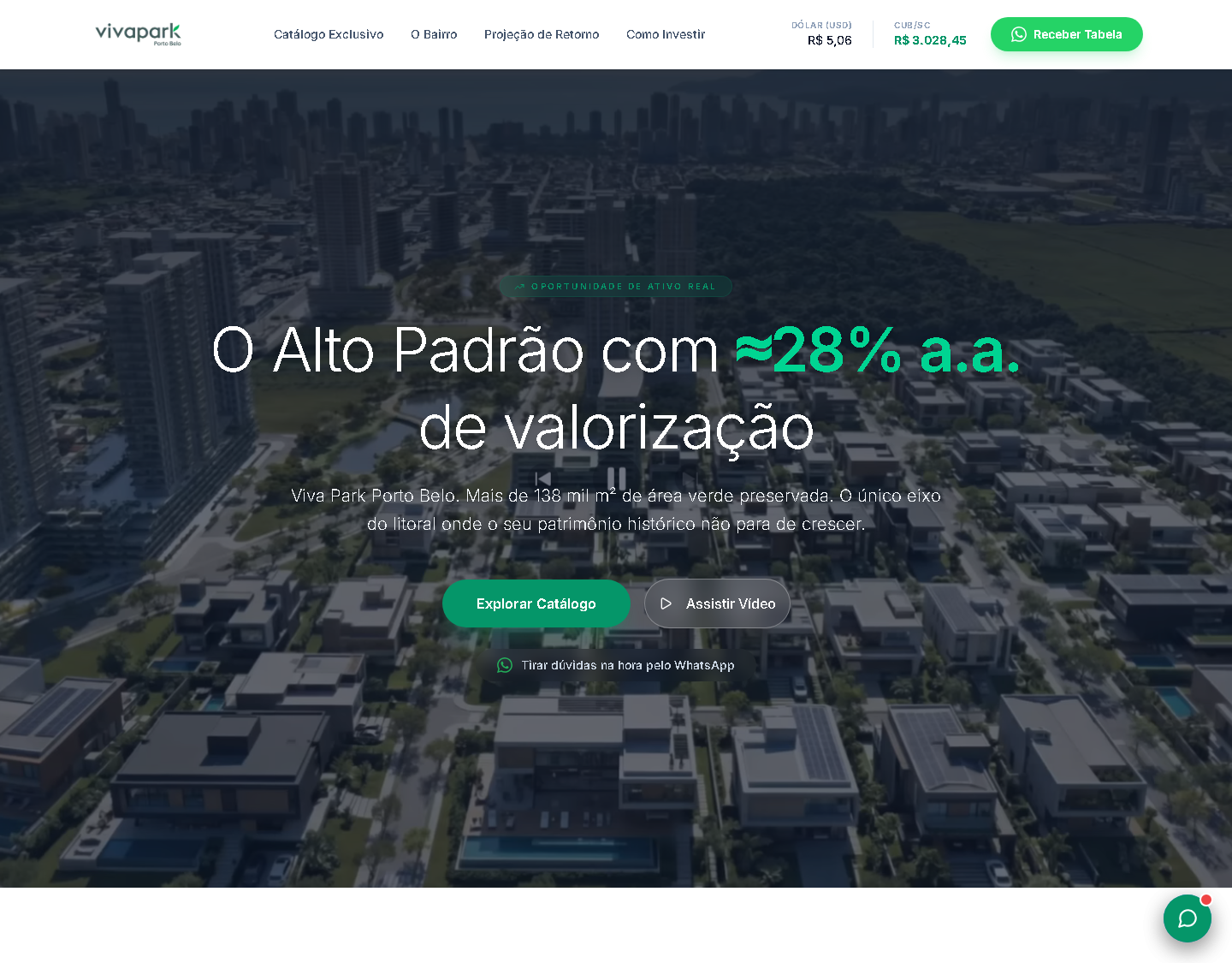 Print real do projeto Viva Park